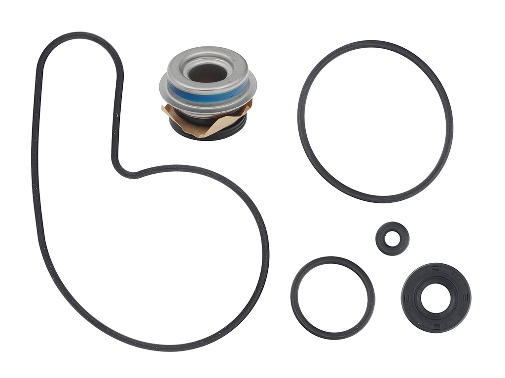 SP1 Water Pump Repair Kit with gaskets and seals for AC 125-90902, showing various replacement gaskets and sealing components.