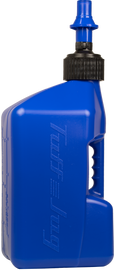 Blue Tuff Jug 5-gallon utility container with cap, durable plastic storage for liquids or tools, shown with blue cap in the image.