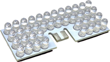 Charger l'image dans la galerie, Amber LED insert for Fender tip illumination by LETRIC LIGHTING CO, showing a close-up of the amber light in a sleek, modern design.