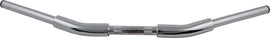 HardDrive 1.5-inch Fat Drag-Bar Chrome handlebar with textured grip for motorcycles, featuring a sturdy, chrome-finished design.