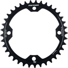 Load image into Gallery viewer, Fire Power Steel 37t rear sprocket for off-road bikes, black finish, durable construction for off-road riding.