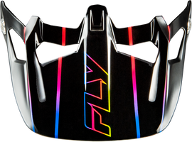 Fly Racing Werx-R Carbon Flow Visor in black and multi colors, designed for motorcycle helmets.