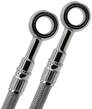 Load image into Gallery viewer, GBRAKES front brake line for Honda 17-10067, showing a close-up of the durable metal brake hose with fittings.