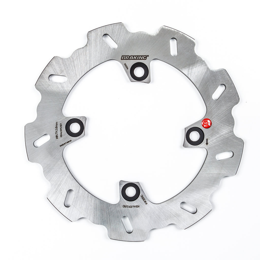 Rear Braking Rotor by Braking, model 32-2330, showing a metallic disc with vented cooling fins for bicycle or motorcycle brakes.