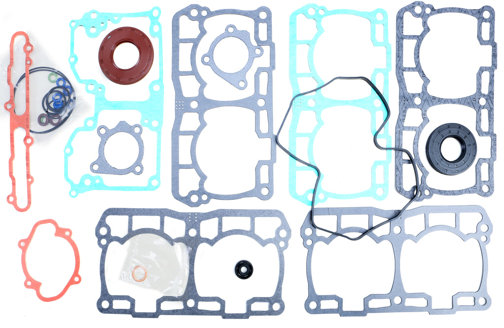 SP1 full gasket set for S-D 123-15014, includes multiple gaskets and seals arranged neatly for engine repair.