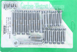 Gardner-Westcott Big Twin Cam and Primary hardware fittings for 2000-2006 Harley Softail models, showing metal fasteners.