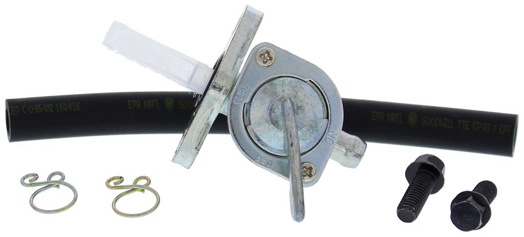 All Balls Fuel Valve FS101-0146 for intake and carburetor fuel system, shown in close-up image with detailed fittings