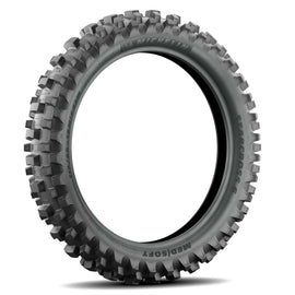 Michelin Starcross 6 Med Soft Rear tire, 110/90 19, bias TT motocross tire with tread pattern for off-road riding.