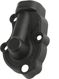 Polisport Plastics Waterpump Cover for Yamaha engines, black plastic with detailed design, part number 64-849411.
