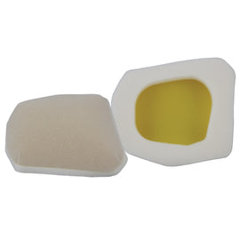 No Toil air filter for Husky SM 450R dirt bike, showing the clean, white foam filter with black rubber edges.
