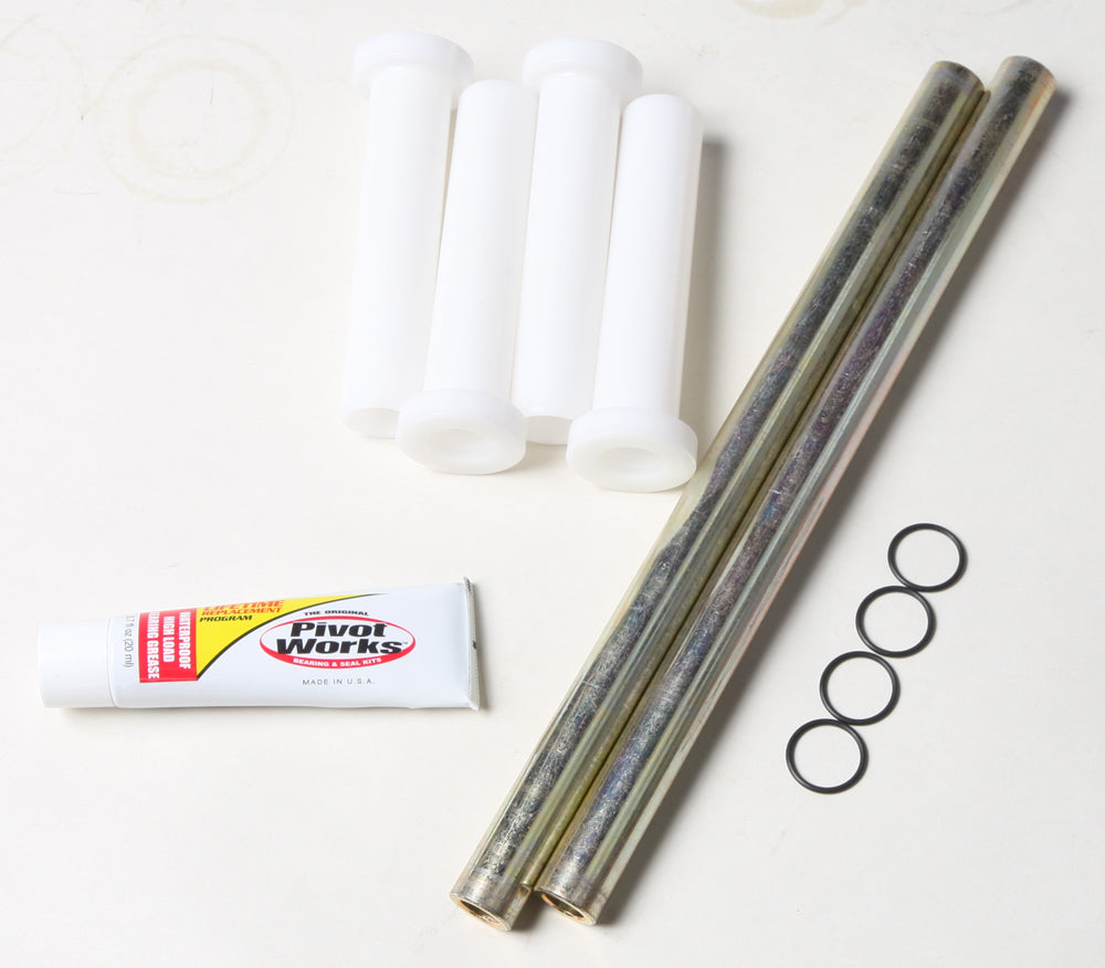Pivot Works Upper A-Arm Kit for suspension, showing assembled aluminum components with mounting points and bushings.