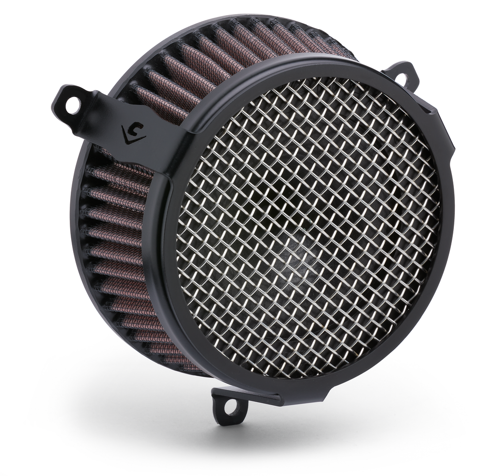 Black Cobra Air Intake for Yamaha Stryker 2011-2018, showcasing the sleek intake system with Cobra branding and durable construction.