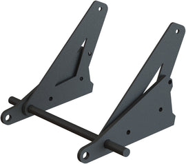 Open Trail UTV push tube and 6-inch leveling kit for plow attachment, shown in the image with metal components and mounting hardware.
