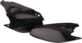 Black Acerbis side panels for motorcycle, showcasing sleek design and durable material, with the product code 1590-2905.
