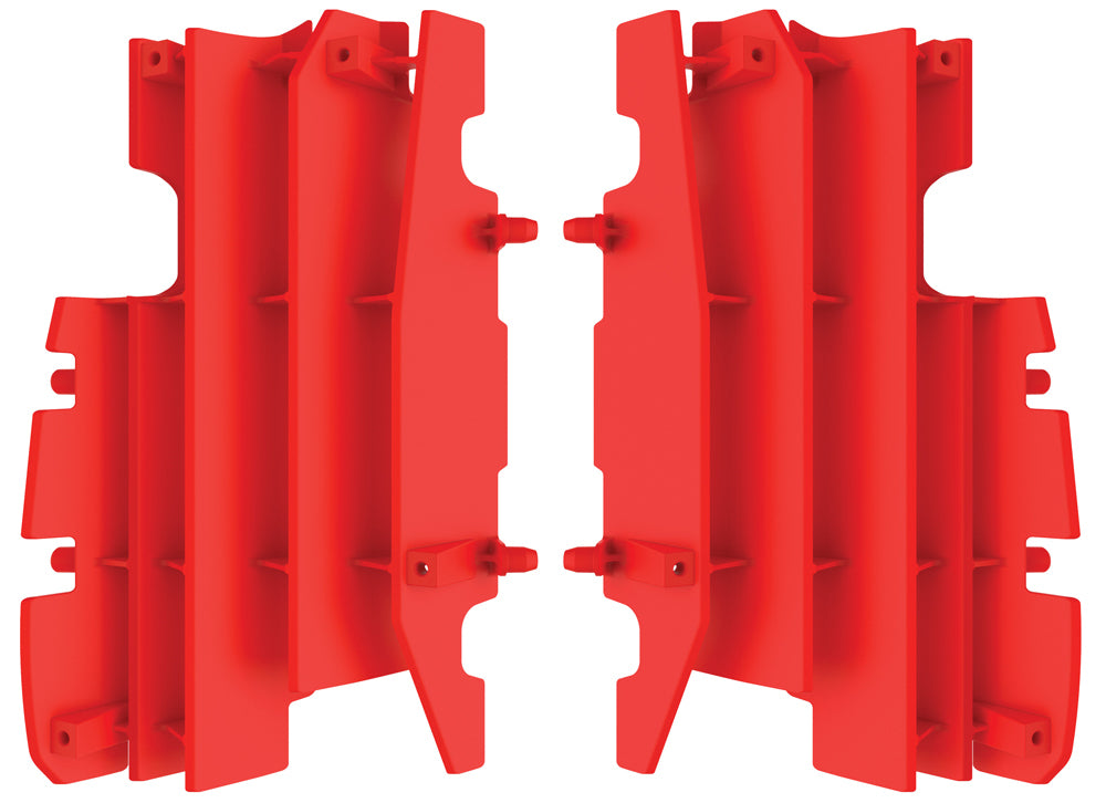 Red Polisport Plastics radiator louver for motorcycle, featuring a sleek design with the product code 64-56541.