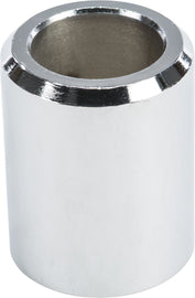 HardDrive 1-inch chrome wheel spacer for tires, with 1.875-inch diameter, shown installed on vehicle wheel.