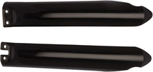 Charger l'image dans la galerie, Acerbis black fork guard for motorcycle suspension protection, model 21150-30001, shown mounted on a bike fork.