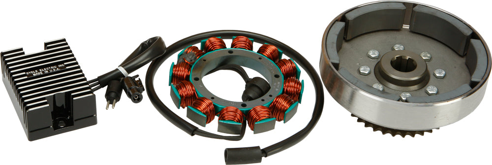 Cycle Electric Alternator Kit XL 94-03, electrical component with metal housing and wiring for motorcycle charging system.