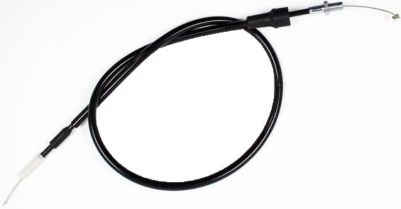 Motion Pro black vinyl throttle cable 70-5349 for motorcycle control lines, showing the flexible cable and protective black vinyl coating.