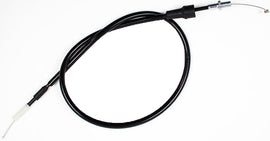 Motion Pro black vinyl throttle cable 70-5349 for motorcycle control lines, showing the flexible cable and protective black vinyl coating.
