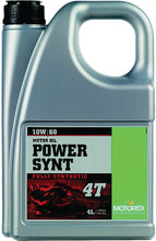 Load image into Gallery viewer, Motorex Power Synthetic Motor Oil 4T 10W60 4L container, automotive chemicals for engine lubrication and maintenance.