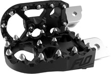 Load image into Gallery viewer, Flo Motorsports black Moto Style footpeg set for Softail with M8 mounts, featuring durable foot controls for motorcycle riding.