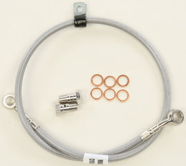 GALFER 2 line front brake line kit for bikes, featuring durable hoses and fittings, designed for improved braking performance.