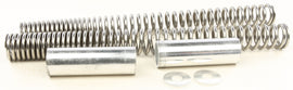 Patriot multirate fork springs for 49mm suspension forks, showing the coiled metal springs with detailed threading and branding.