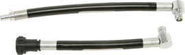 Goodridge black coated EFI line for Harley Davidson FLH 2002-2006 and Softail 2001-2015 fuel system, close-up view of hose.