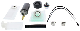 All Balls fuel pump rebuild kit for intake, carb, and fuel system, shown with various replacement parts and components.