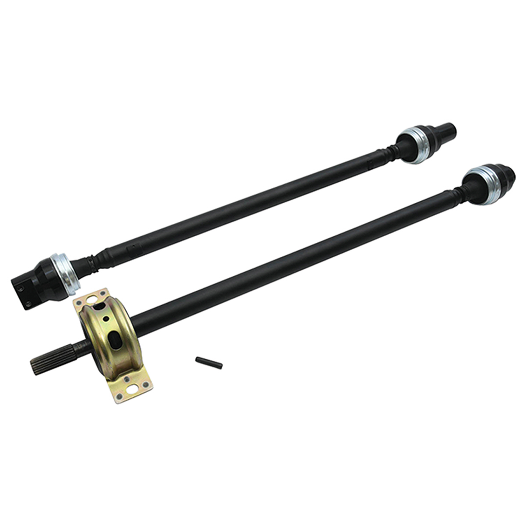 All Balls Drive Prop Shaft 531-5008 showing the metal shaft with universal joints and protective rubber boots.