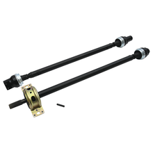 Load image into Gallery viewer, All Balls Drive Prop Shaft 531-5008 showing the metal shaft with universal joints and protective rubber boots.
