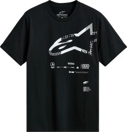 Black Alpine Star Geografica Ss Csf Tee shirt in large size, featuring the brand logo and design details on the front.