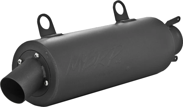 MBRP Exhaust single slip-on system with 4.25-inch black sport muffler, showcasing sleek exhaust pipe and modern design.