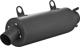 MBRP Exhaust single slip-on system with 4.25-inch black sport muffler, showcasing sleek exhaust pipe and modern design.