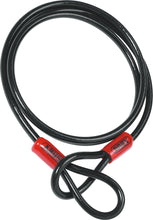 Load image into Gallery viewer, Abus Cobra Loop Cable 7ft security cable with lock, black, for bike and equipment security, durable and flexible design.