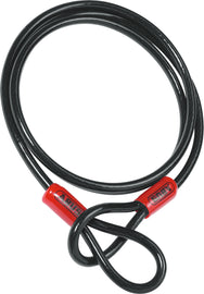 Abus Cobra Loop Cable 7ft security cable with lock, black, for bike and equipment security, durable and flexible design.