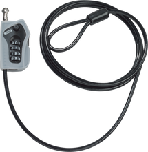 Load image into Gallery viewer, Abus Combiloop 205 security cable lock with key, flexible steel cable for bicycle and outdoor security, black color.