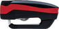 Abus 7000 Rs1 3D Alarm Disc Lock in red with key and lock mechanism, designed for securing bikes and motorcycles.