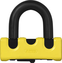 Load image into Gallery viewer, Yellow Abus Granit Xs67 disc lock with key, durable metal construction, compact design, and safety features for bike security.