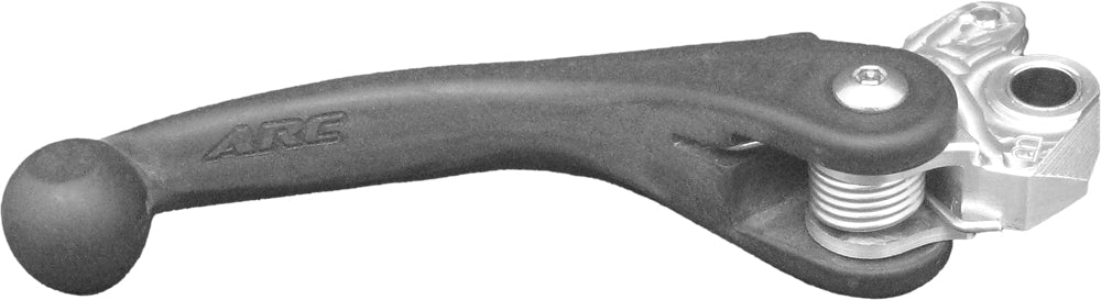 ARC composite brake lever for motorcycle, lightweight and durable, shown in black with ergonomic design.