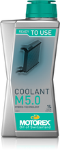 Load image into Gallery viewer, Motorex Coolant M5.0 Ready To Use 1L container, automotive chemicals for engine cooling, shown in the image.