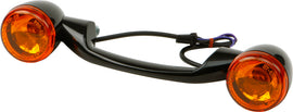 HardDrive black turnsignal light bar with amber lenses, designed for vehicle safety and visibility.