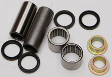 Load image into Gallery viewer, All Balls swingarm bearing kit 22-81019 for motorcycle suspension, showing metal bearings and seal components arranged on a white background.