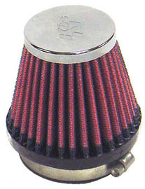 K&N Air Filter 792340 for enhanced engine airflow, featuring a reusable cotton filter element with a black rubber frame.
