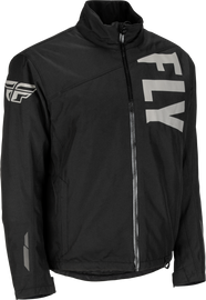 Fly Racing Aurora jacket in black, medium size, featuring a sleek design and lightweight fabric for motorcycle riding comfort.