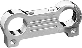 Chrome Accutronix T-Bar Gauge Mount for 1.25-inch handlebars, designed for secure instrument positioning on motorcycles.