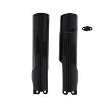 Load image into Gallery viewer, Acerbis black lower fork cover set for Husqvarna motorcycles, showing textured black plastic body with mounting points