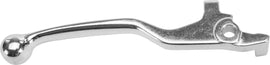 Silver Motion Pro Brake Lever 70-0408 shown on a motorcycle handlebar, showcasing its sleek design and ergonomic shape.
