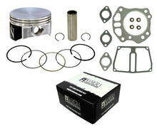 Load image into Gallery viewer, NAMURA Top End Kit 81.96mm standard 11:1 piston kit for Kawasaki engines, includes pistons and components visible in the image.